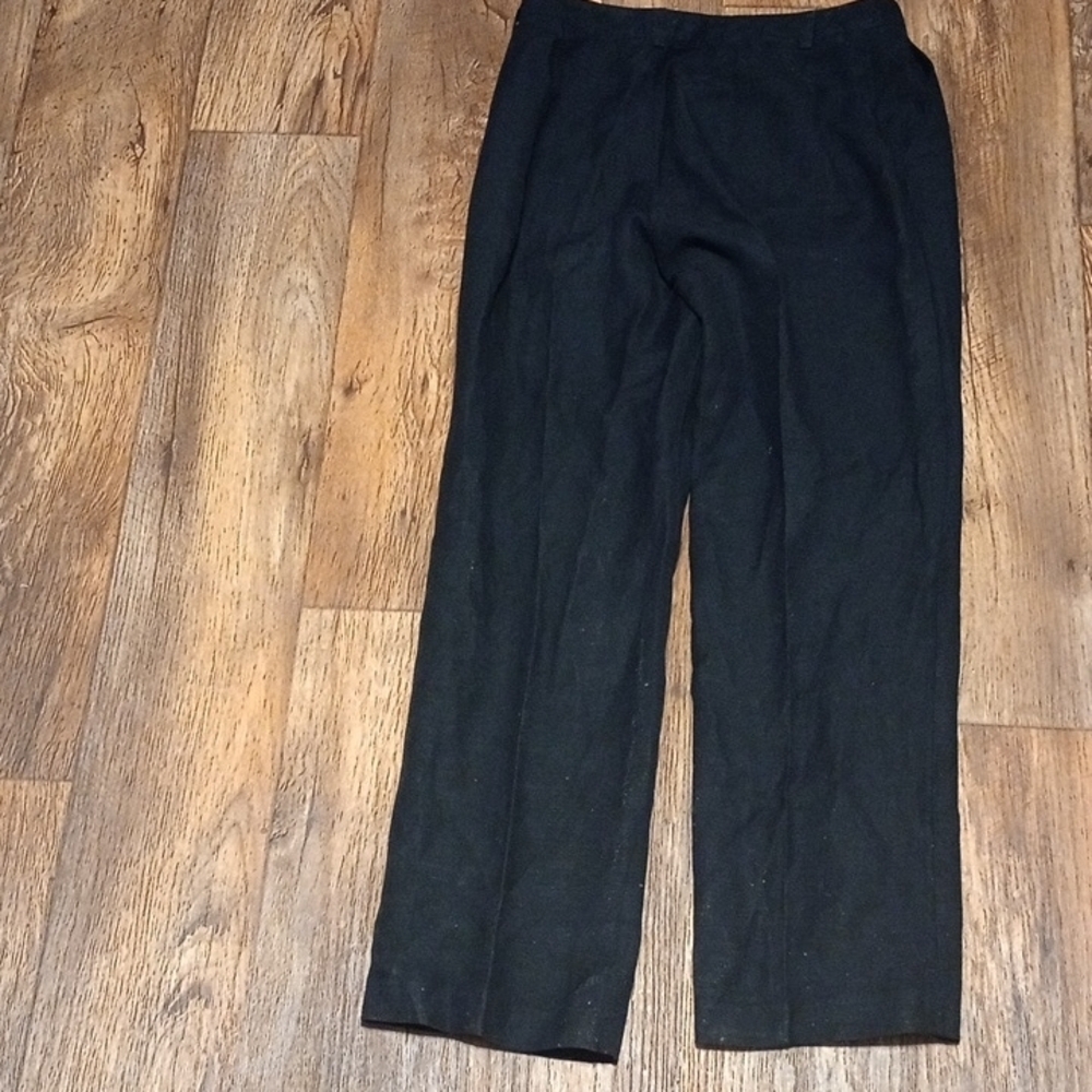 Womens Essential Black Linen Blend Pants Size 6 - Picture 5 of 6